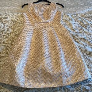 Size Small pink and gold flare dress